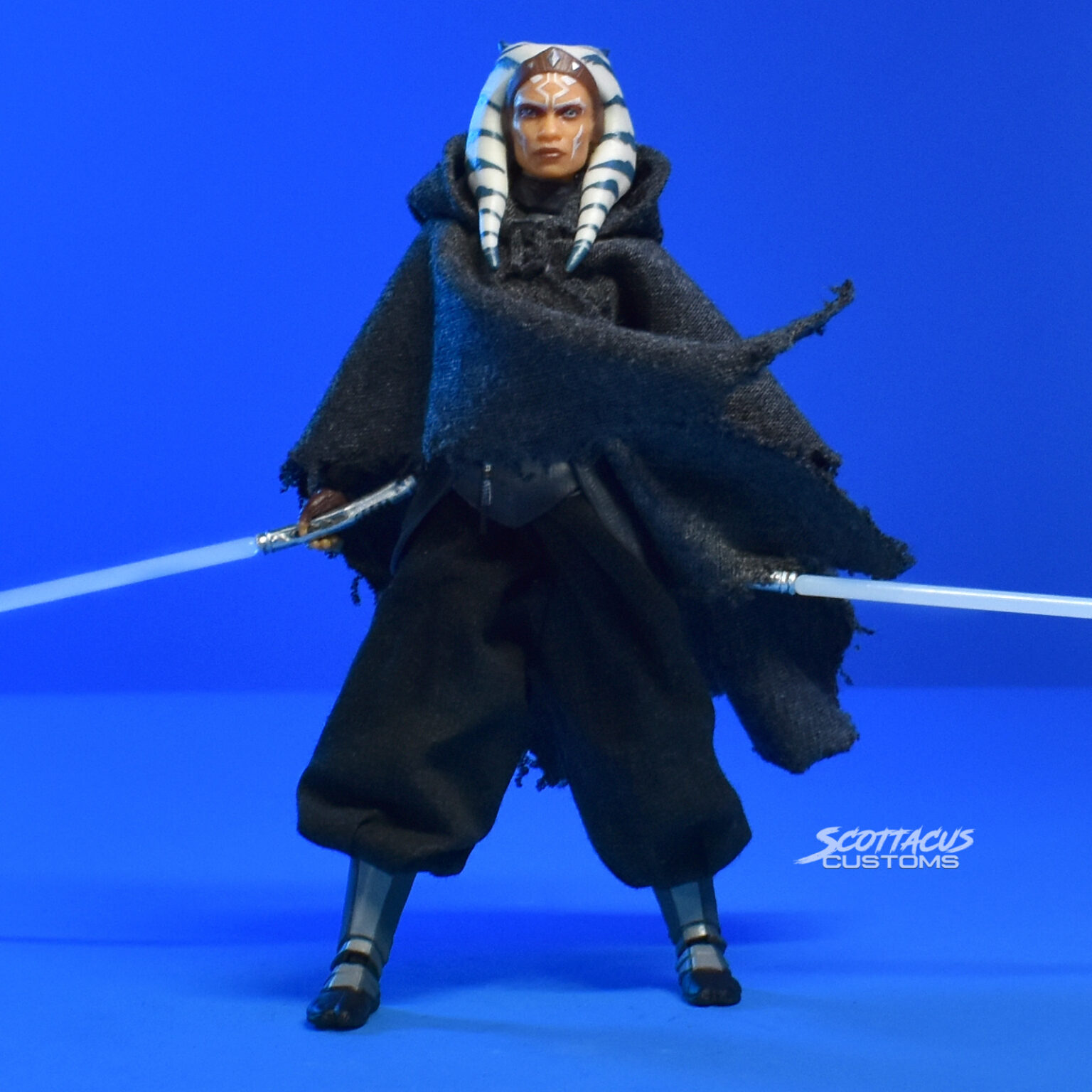 Star Wars Black Series The Mandalorian Ahsoka Tano - outfit - ninja - grogu - scottacus customs - ahsoka pants-