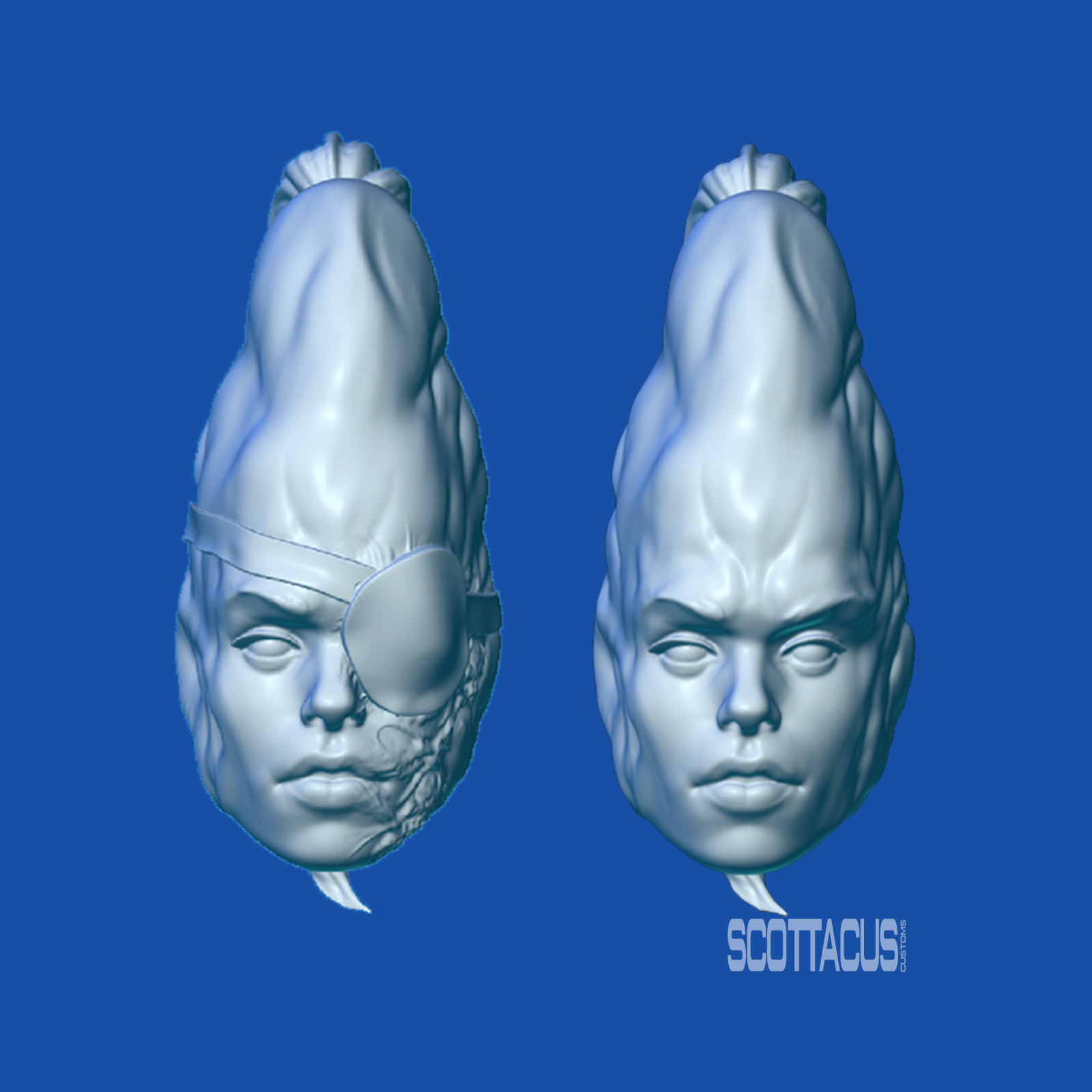Star Wars black series Scottacus Customs cerean head sculpt stn