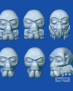 Star Wars black series Scottacus Customs aqualish head sculpt stn