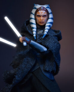 Scottacus Customs, Star Wars Black Series , Rebels, Clone Wars, Ahsoka Tano mandalorian soft goods, wired cape and trousers , 1/12 scale