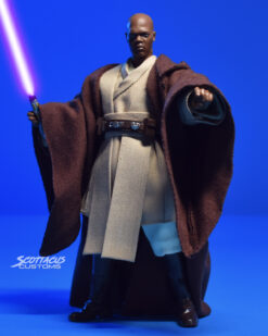 Star Wars black series- Mace Windu Jedi Council outfit - scottacus customs