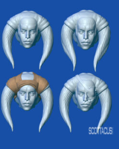 Star Wars black series Scottacus Customs Iktotchi head sculpt stn