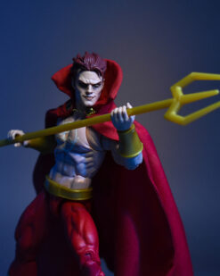 Scottacus Customs, Marvel Legends Daimon Hellstorm red collared 1/12scale soft good cape, black sons