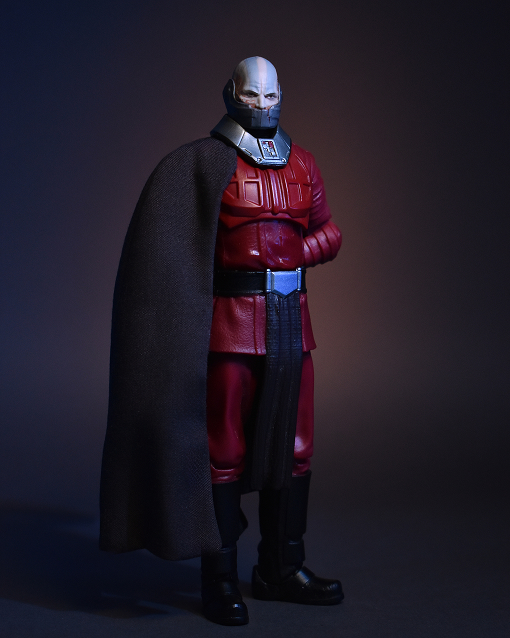 Scottacus Customs - Star Warrs Black Series Darth Malak- dark brown 1:12scale wired cape - Lightsaber
