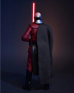 Scottacus Customs - Star Warrs Black Series Darth Malak- dark brown 1:12scale wired cape - Lightsaber