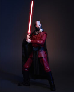 Scottacus Customs - Star Warrs Black Series Darth Malak- dark brown 1:12scale wired cape - Lightsaber