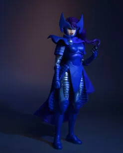 Scottacus Customs - Marvel Legends - X-men - Elizabeth Betsy Braddock - Psylocke - LAdy Mandarin blue cape -wired soft goods