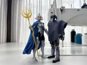 Scottacus Customs, marvel legends men lilandra wired soft good cape and Star Wars black series jango fest wired soft good poncho cape