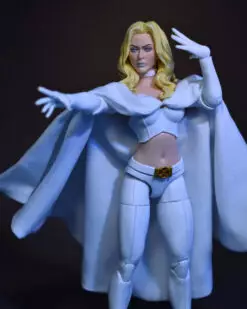 Scottacus Customs -Marvel Legends Uncanny emma Frost - xmen, , diamond form soft good cape , white queen 11