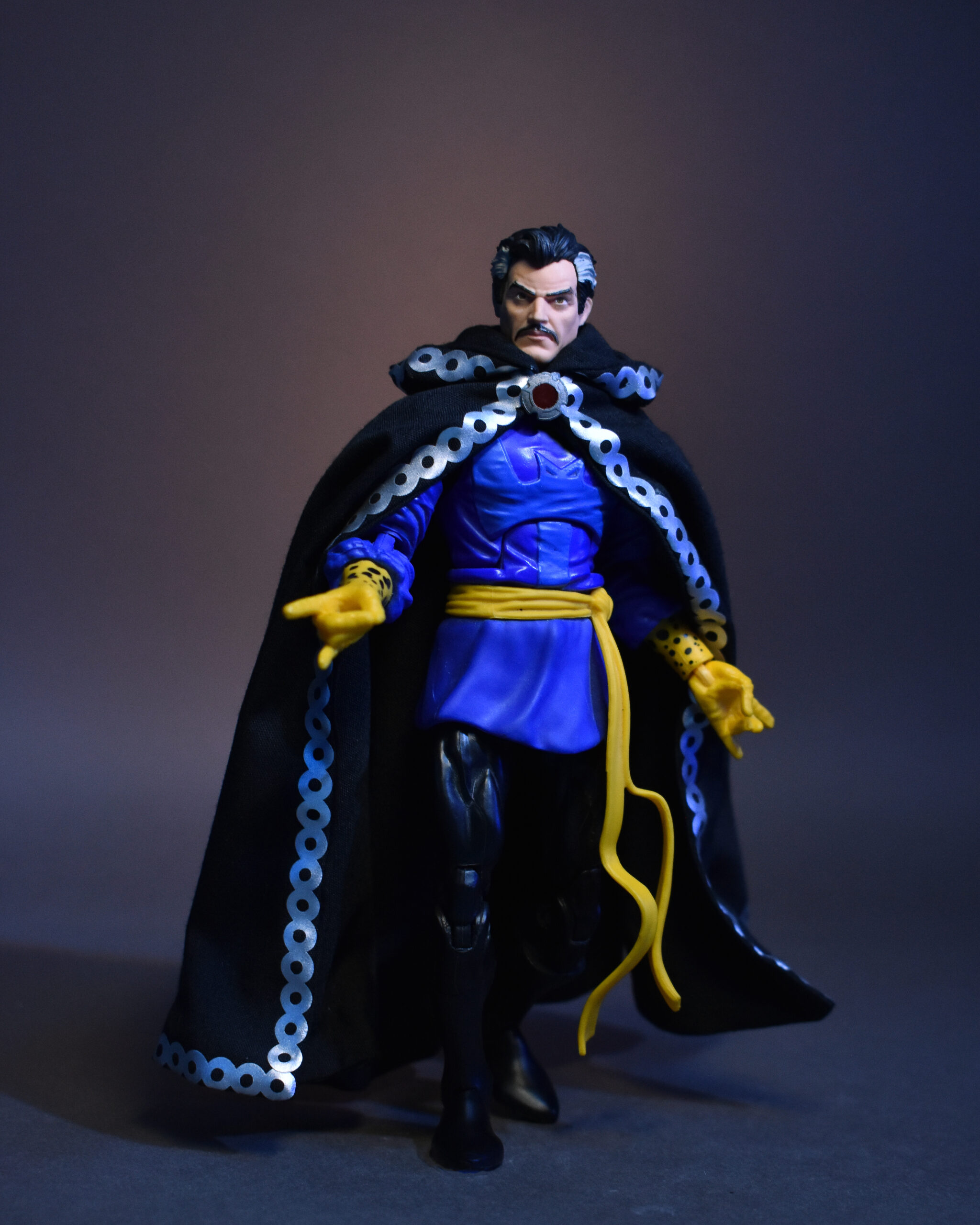 Scottacus Customs - Marvel Legends Dr Strange - Steven Strange - Doctor Strange and the Sorcerers Supreme comic - black strange cape - wired sfot good action figure cape