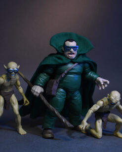 Scottacus Customs, Marvel Legends, Fantastic Four villain, Mole man, Harvey Elder, Moloids, Moleman wired soft good cape, green cape