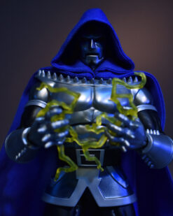 Scottacus Customs, Marvel Legends, Fantastic Four villain, Victor von Doom, Dr Doom, Doctor Doom 2099, earth928, blue cape, wired soft good cape, action figure soft goods 19
